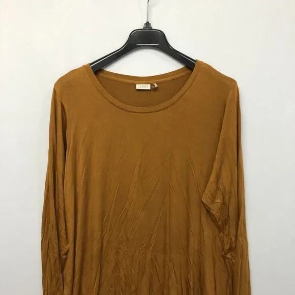 LOGO Lori Goldstein Women Long Sleeve Tee T-Shirt Top Size 3X Rayon Blend M187 7 - Picture 9 of 14